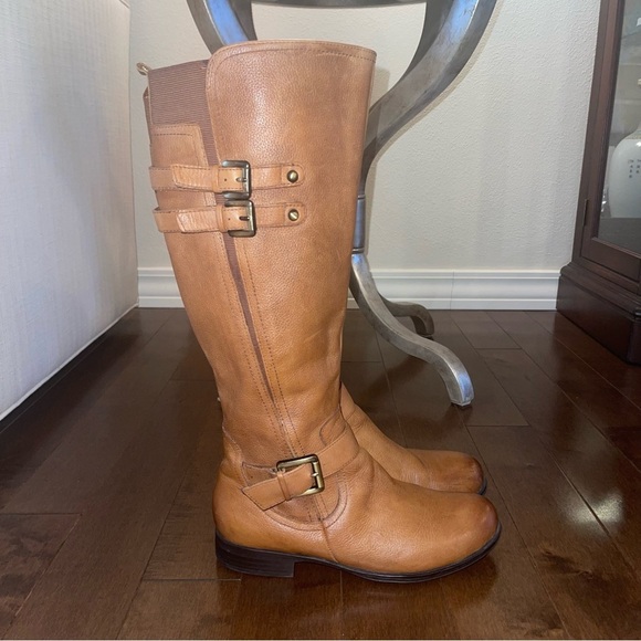 Naturalizer Jessie Tall Leather Buckle Equestrian Riding Boots - Picture 10 of 16
